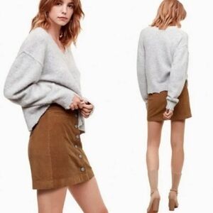 ✨FLASH SALE Wilfred Rust Corduroy Skirt